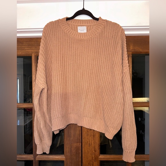 EUC All Fenix Size Large Elegant‎ Tan Knit Sweater - Picture 1 of 6